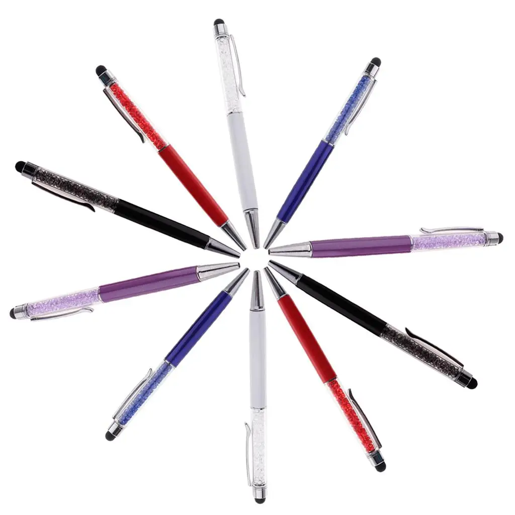 

Универсальный емкостный стилус со стразами, 2 шт., шариковая ручка