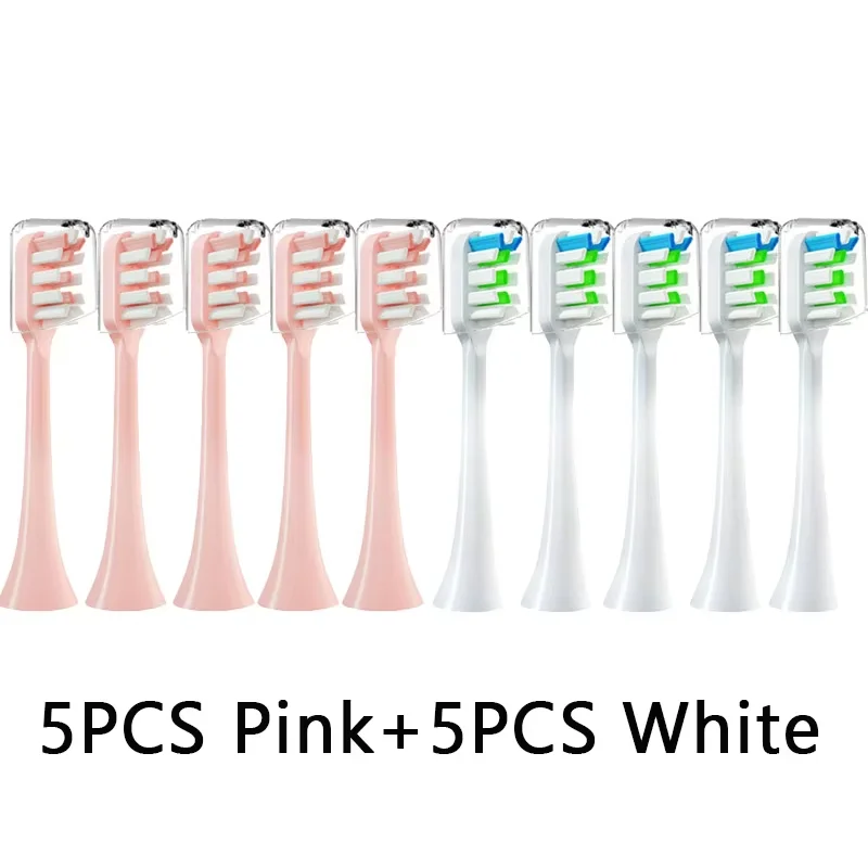 10pcs Replacement Brush Heads for SOOCAS V1/X1/X3/X5/X3U/X3PRO/v1/v2 Electric Toothbrush Heads Soft DuPont Bristle Nozzles