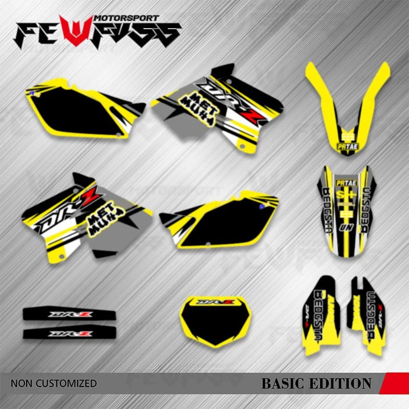 

Fewfuss For Suzuki RM125 RM 125 RM250 RM 250 2001-2012 Full Set Motorcycle Background Decal Stickers Kits Number Name Custom