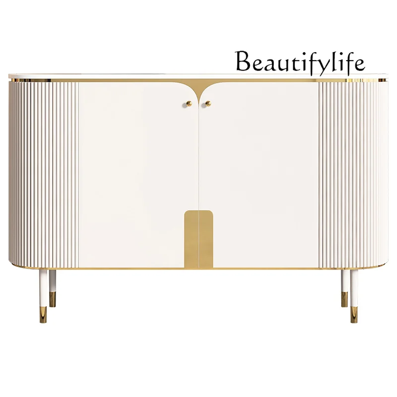 

Light Luxury Entrance Cabinet Modern Minimalist Stone Plate Sideboard Cabinet Hallway Partition Decorative Shoe Cabinet