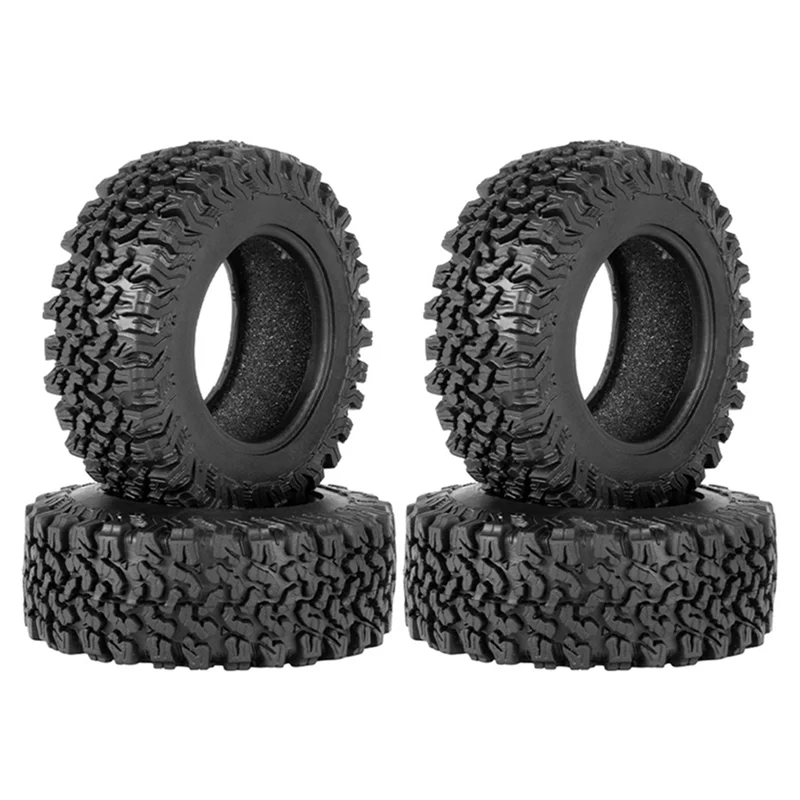 4PCS 90Mm 1.9 Rubber Tire Wheel Tyre for 1/10 RC Crawler Car Traxxas TRX4 RC4WD D90 Axial SCX10 II III Redcat MST