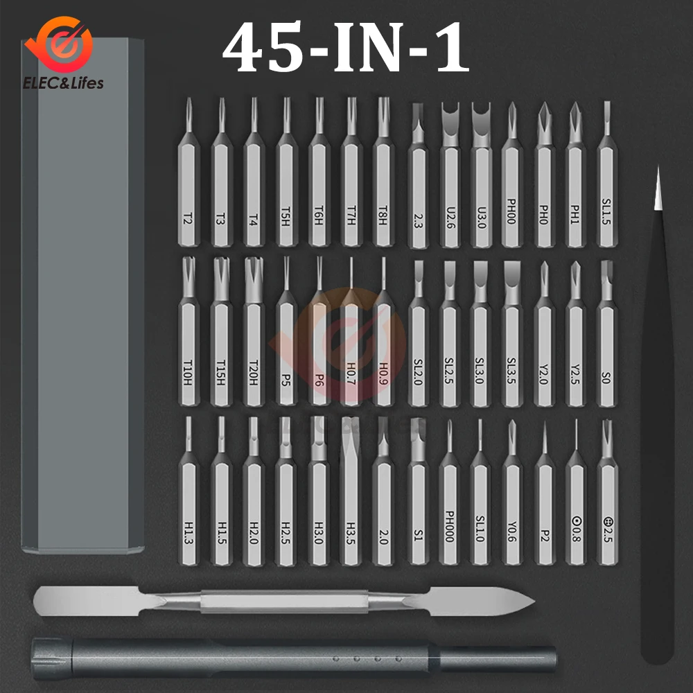 Precision Screwdriver Set 8 32 43 46 in 1 Torx Hex Phillips Magnetic Screwdriver Bit Phone Watch Laptop Mini Repair Tool Set