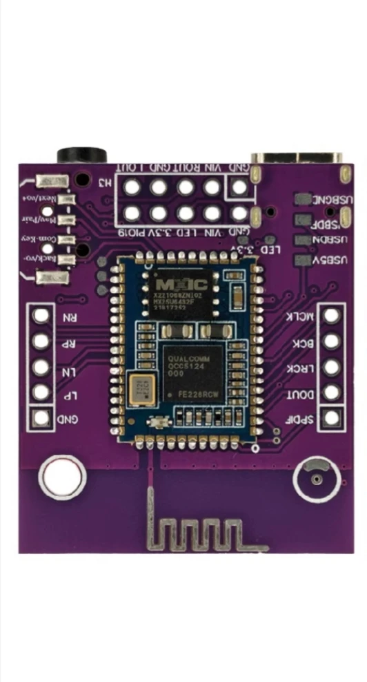 QCC5124/ QCC5125 /QCC3084 Bluetooth 5.1 +PCM5102A DAC Decode I2S USB Sound Card 32bit 96K LDAC for DAC Amplifier