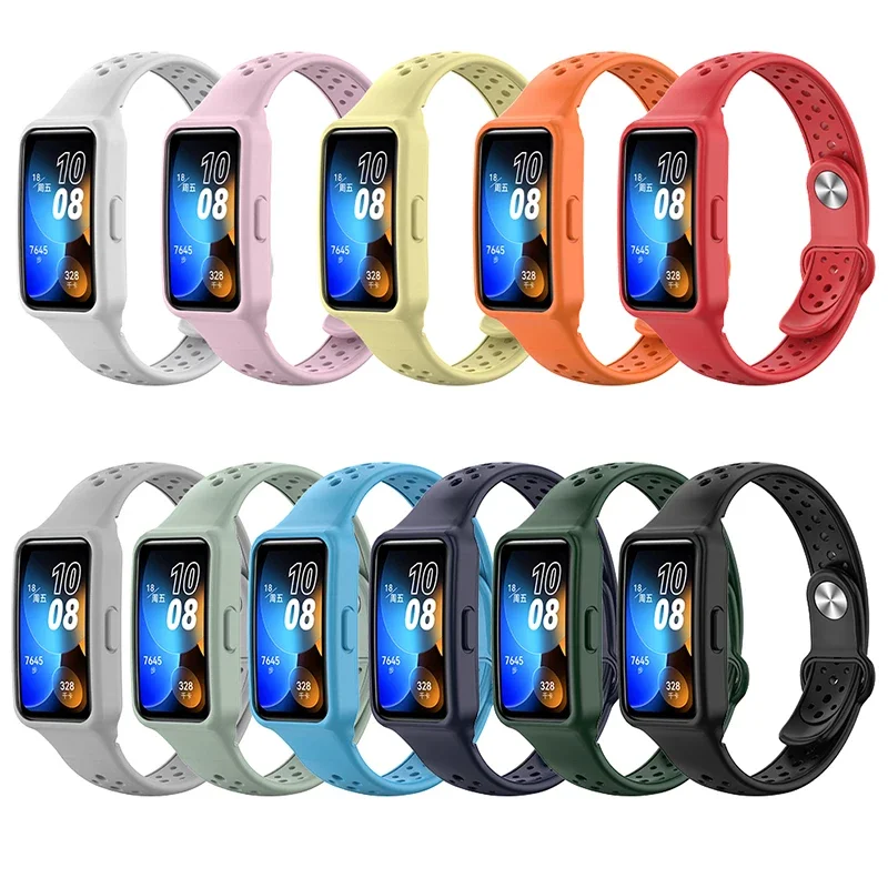 حزام لهواوي باند 89 10 حزام اكسسوارات SmartWatch استبدال حزام الساعات معصمه سيليكون كوريا سوار هواوي باند 7 6