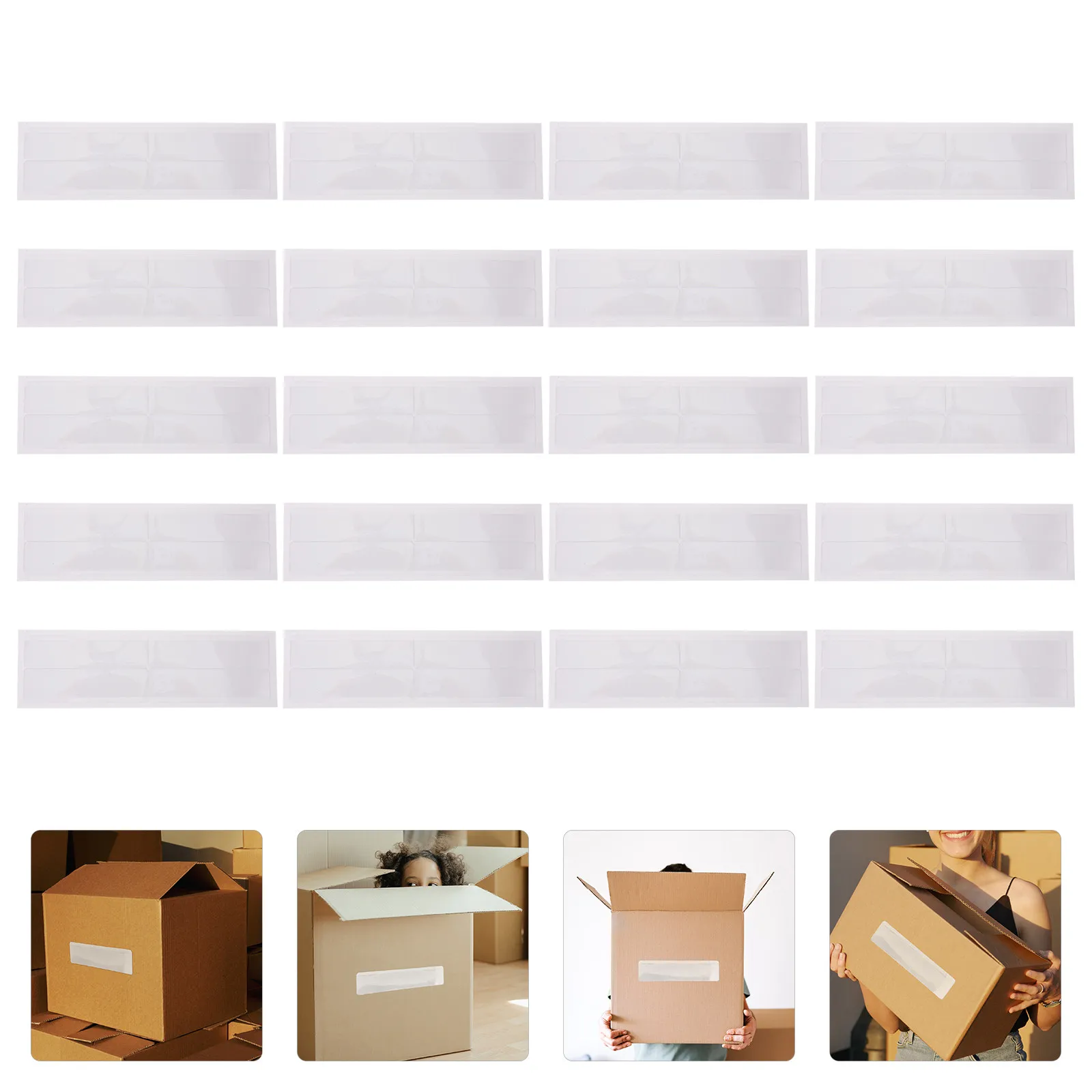 

1Set Self-Adhesive Label Pockets Clear Transparent Adhesive Index Card Holders for Planners Notebooks Laptops Warehouse Label