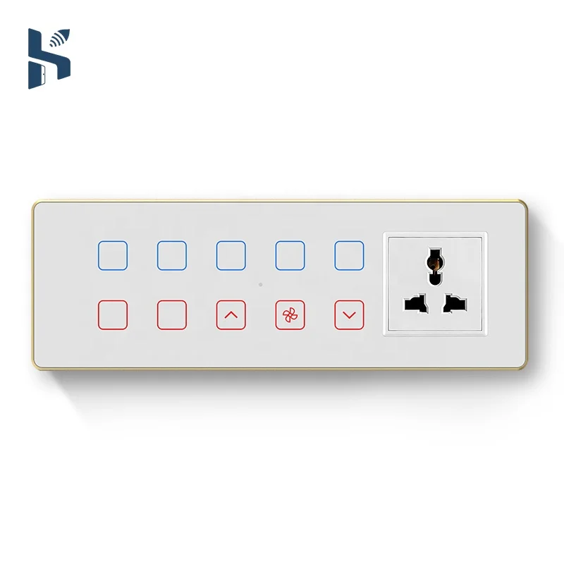 

Suitable for Tuya Zigbee Smart Home Large Panel Light Switch Socket Wall Mounted Fan Speed Controller Compatible with Smart Life
