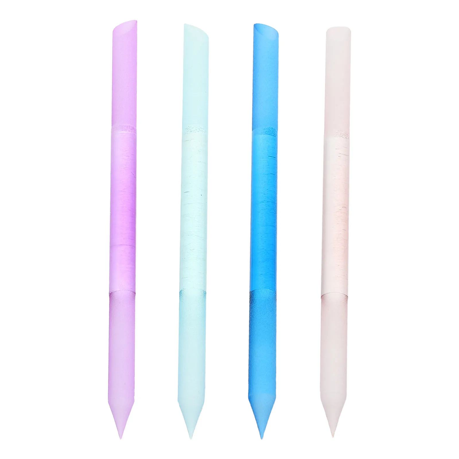 

4 шт., стеклянная маникюрная палочка, прецизионный инструмент для ногтей, матовый двусторонний дизайн для безопасного ухода за кутикулой и портативного удаления накладных ногтей