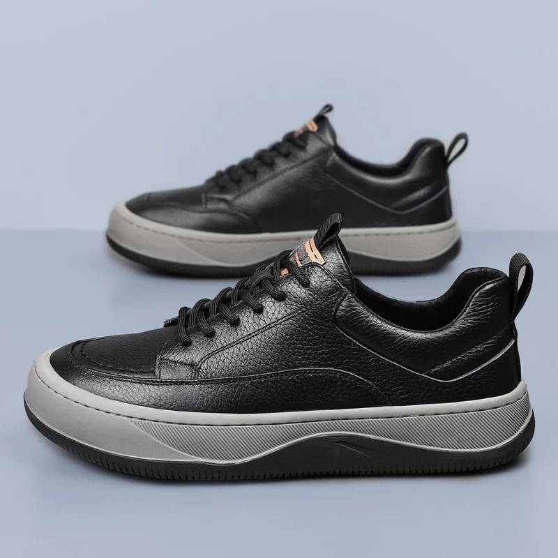 

Men's Sneakers and Casual Shoes for Man Shoes Color-block Design, First-layer Cowhide, Front Lace-up, Rubber Sole N-30668