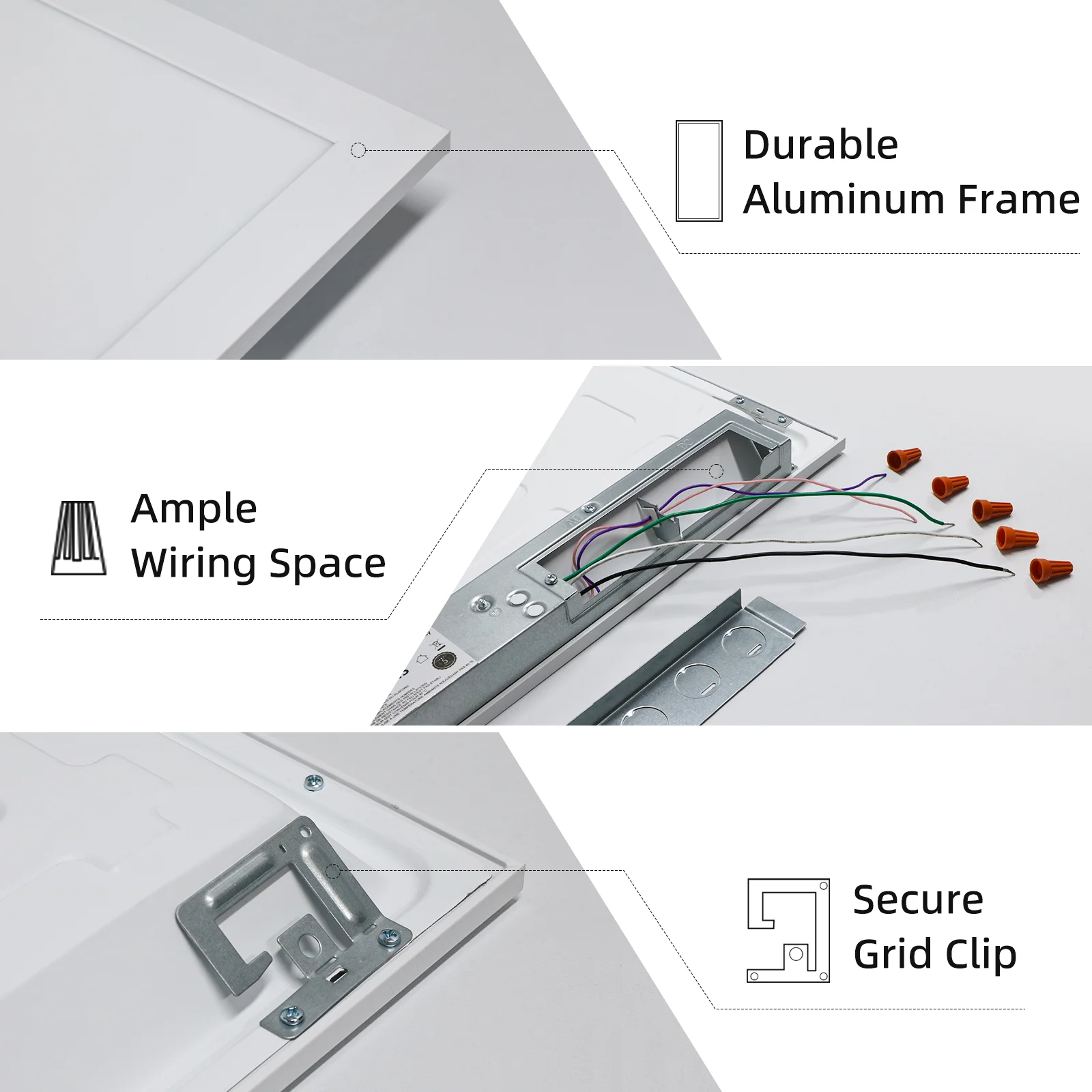 2 Pack 4x2 FT LED Flat Panel Light For Drop Ceiling,Bright Kitchen Ceiling Light Surface Mount,4000K Natural,0-10V Dimmable