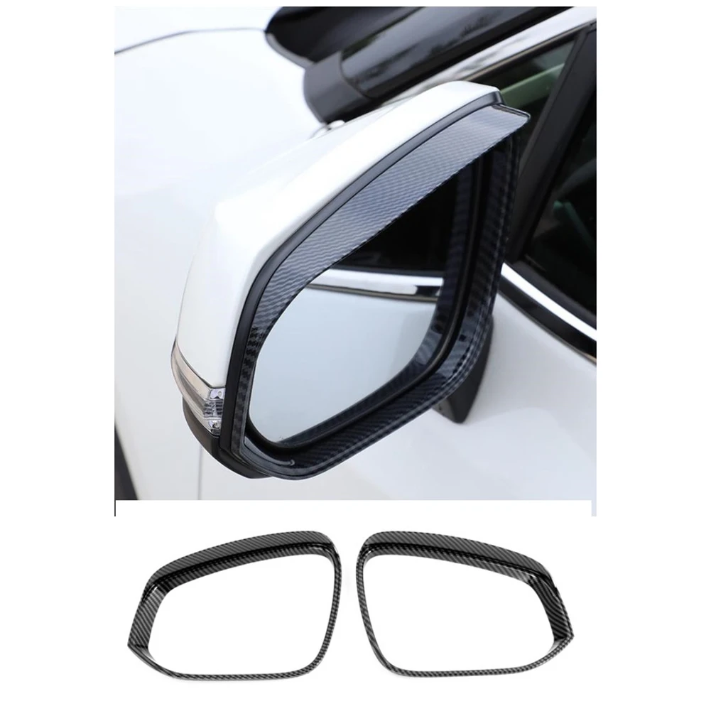 Espejo retrovisor de fibra de carbono para coche, cubierta de cejas para lluvia, embellecedor de marco decorativo, accesorios para Toyota Sienna XL40 2021 2022