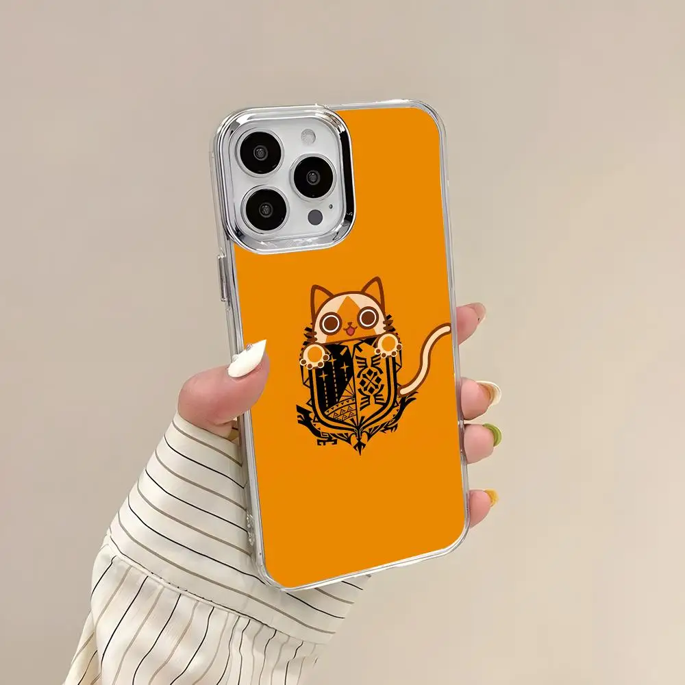 Monster Hunter Phone Case For iPhone17 16 15 14 13 12 11 Pro Max Plus Chrome Button Camera Ring Transparent Case - view 4