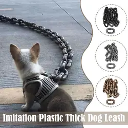 Simulated Plastic Thick Dog Traction Chain Big Iron Chain Funny Prank Dog Walking Pet Supplies Towing Rope Dogs Accessories