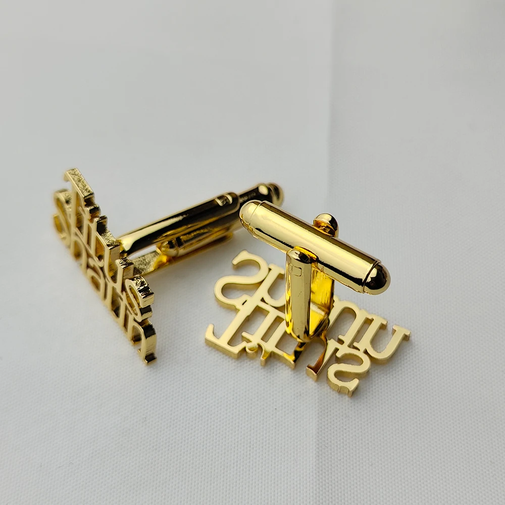 Custom Name Letter Cufflinks para homens, botões, camisa acessórios, presentes de casamento, novos