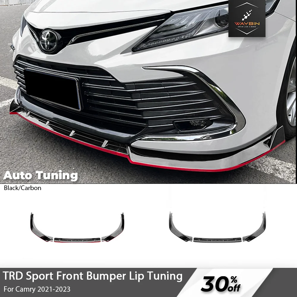 

For Toyota Camry L LE XLE 2021-2023 TRD Sport Front Facelift Tuning Body Kit Bumper Lip Spoiler Exterior Auto Accessories Cars