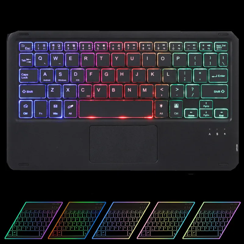 Imagem -06 - Touchpad Teclado Case Funda para Huawei Matepad Pro 10 Case Mrx-w09 W19 Al09 Al19 Rainbow Backlight Teclado Capa Russa