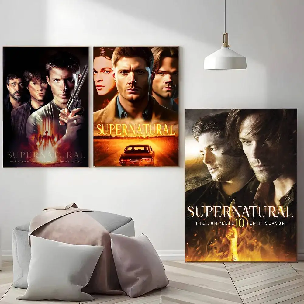 TV Supernatural Movie Posters Living Room Bar Cafe Quality Canvas Vintage Style Comics Painting Art Home Wall Decor Picture
