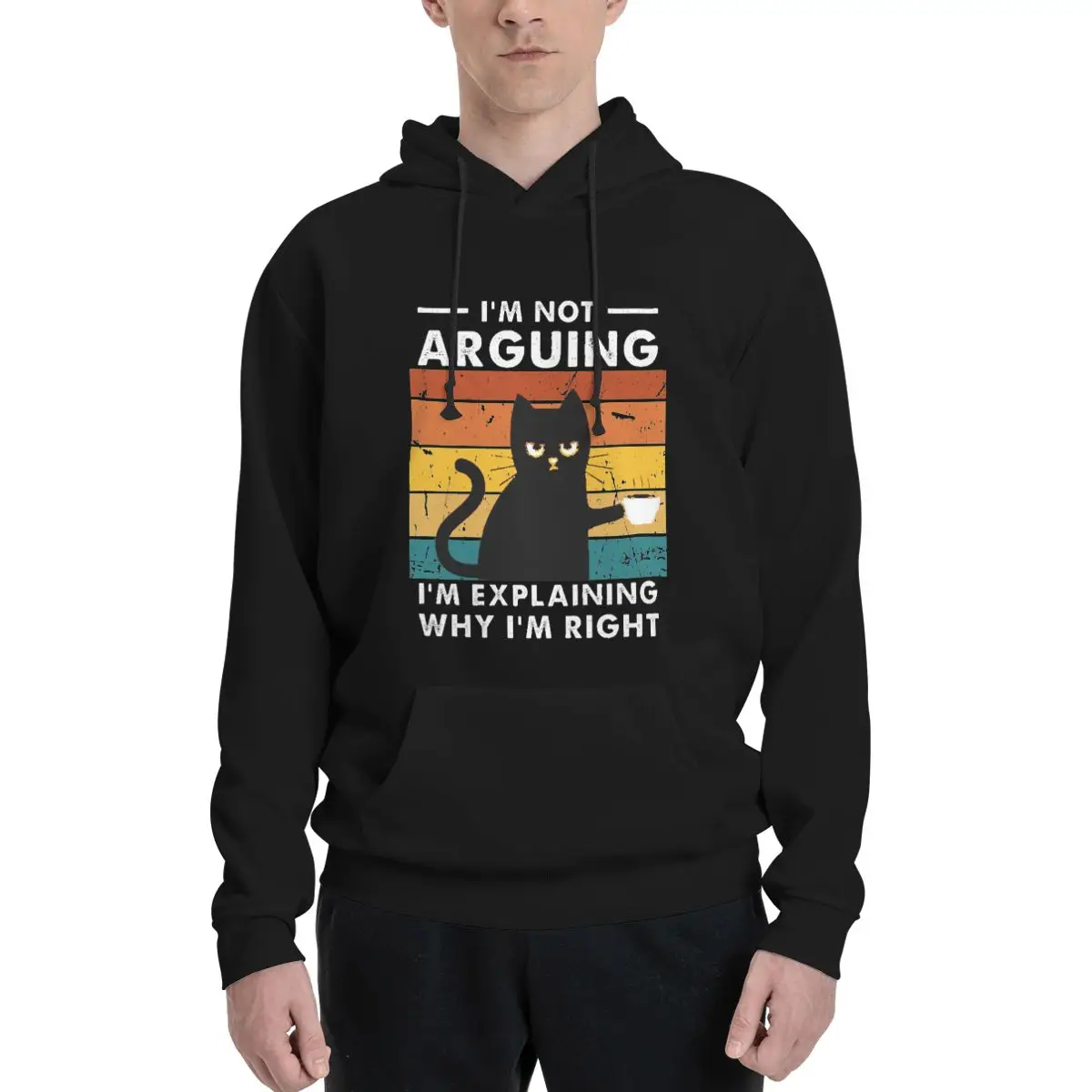 Sweat à capuche en polyester pour homme, je ne discute pas, j'explique pourquoi j'ai raison, sweat-shirt chaud, couleurs Dif TANG