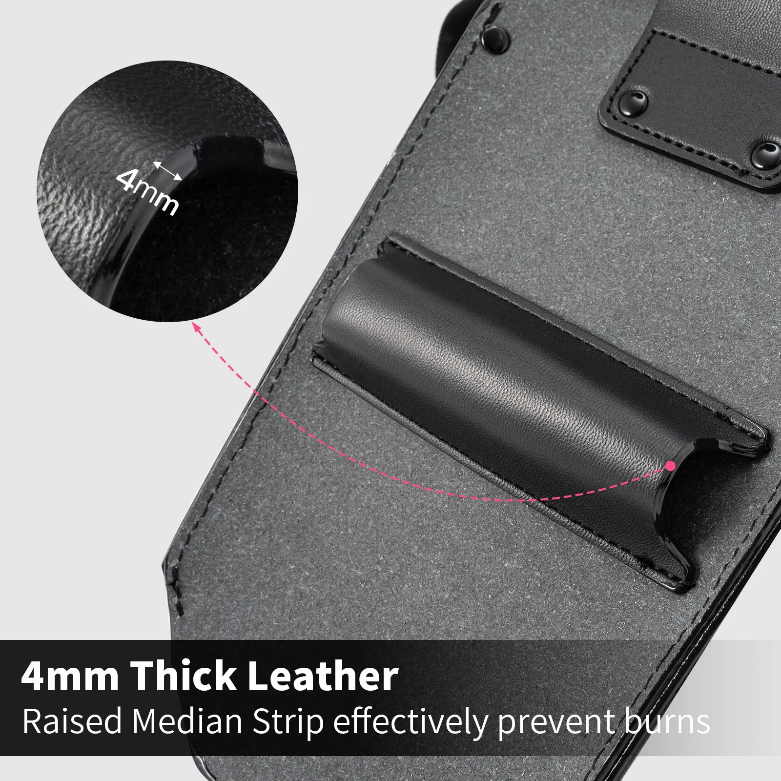 FOSHIO Hot Air Gun Storage Tool Bag Faux Leather Waist Pouch For Tinted Vinyl Film Install Heat Blower Wrapping Car Accessories