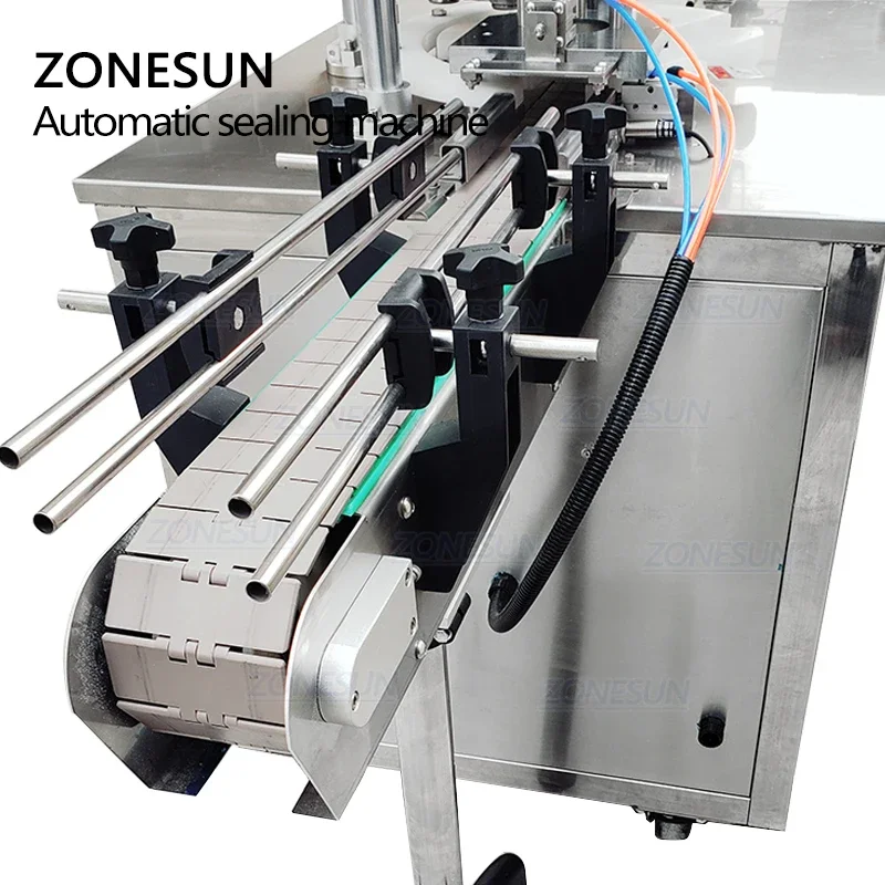ZONESUN Automatic Round Bottle Fruit Glasses Aluminum Tin Cans Screw Plugging Capping Machine Tinplate Cover Sealing Machine