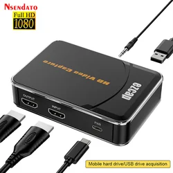 Ezcap280H HDMI Video Game capture Card 1080P Full HD Video Recorder Grabber Capture Box For WiiU Xbox 360 One PS4 USB Flash Disk