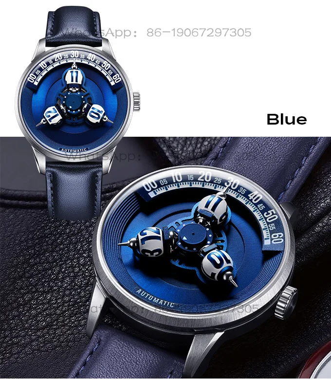 Private Customization Vortichron Spherical Three-Dimensional Star Wheel Mechanical Watch (Spot)