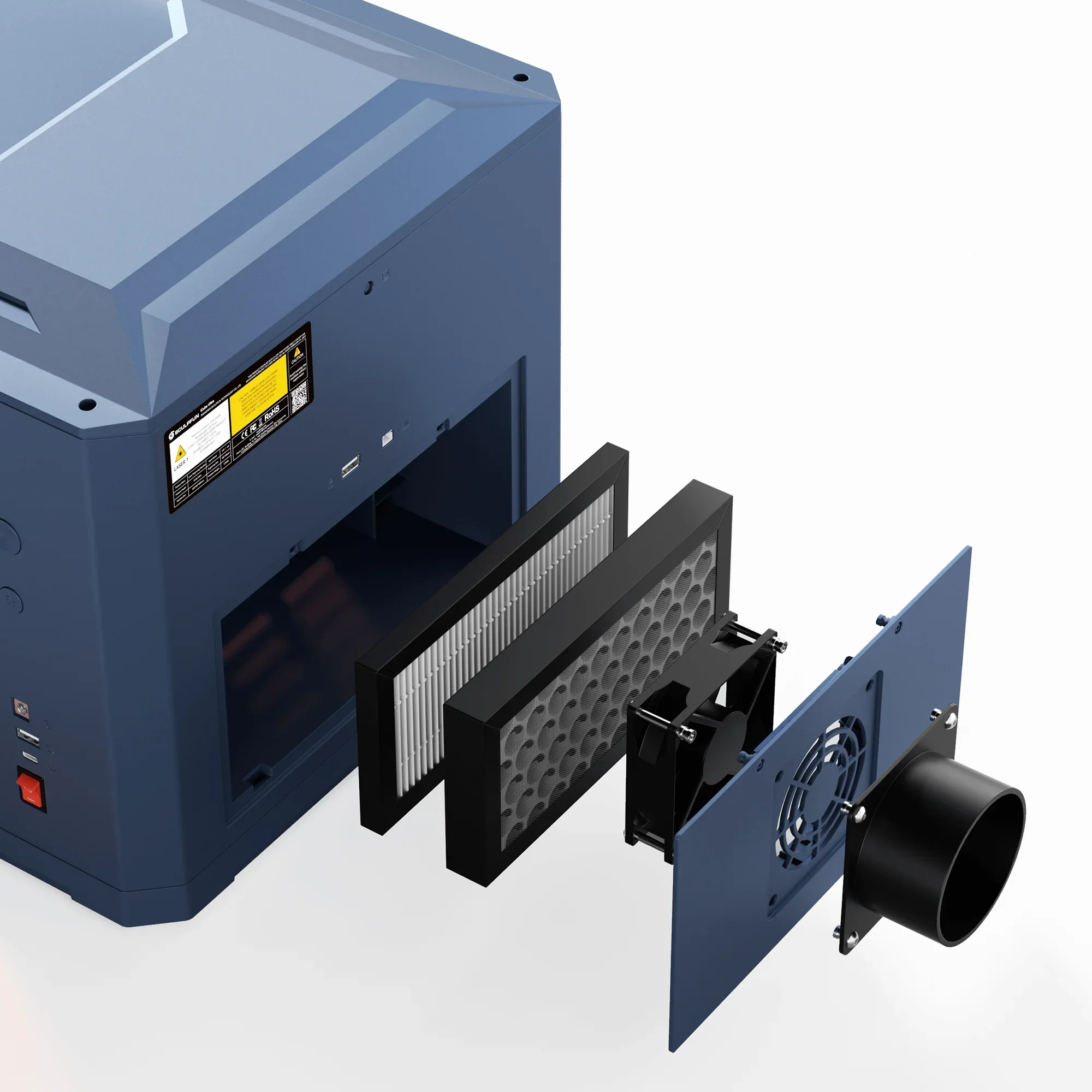 

5PCS SCULPFUN iCube Ultra Series Filter Cotton Efficient Filtration with Activated Carbon Easy Installation for iCube 3W/5W/10W