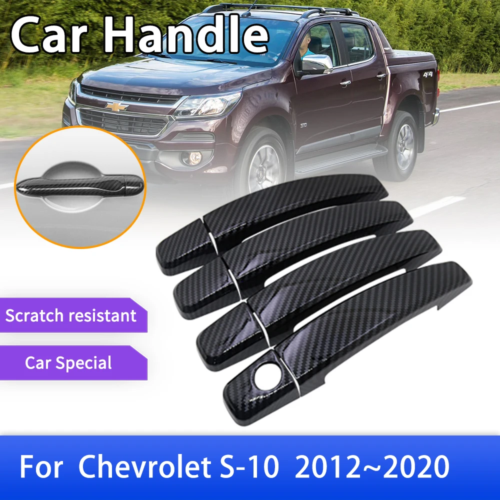 

Carbon Fiber Door Handle Cover for Chevrolet S 10 3 MK3 2012~2020 Colorado Car Exterior Accessories Stickers Trim 2013 2014 2015