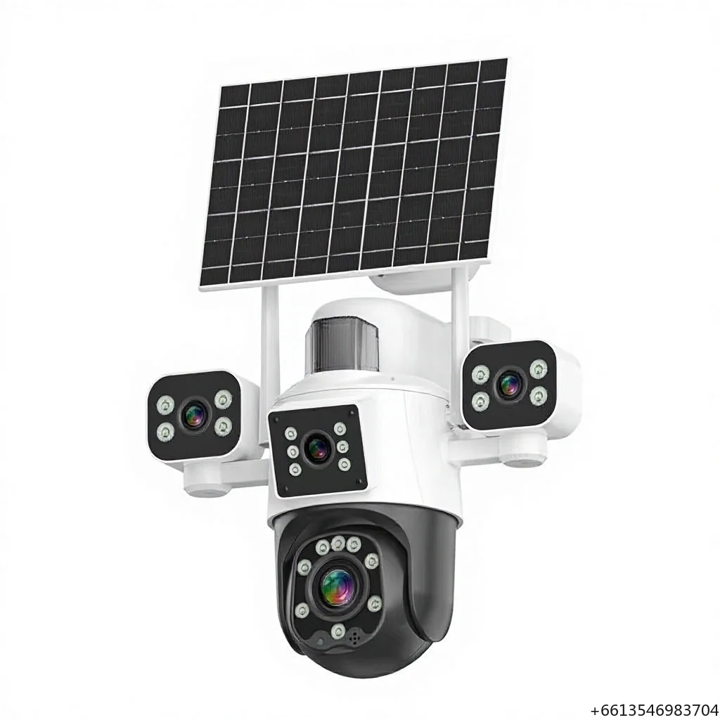 9MP Wireless Video Security PTZ IP Camera Multi Lenses 360 Degree Auto Tracking CCTV Outdoor 4G Security Camera Pan-Tilt WiFi
