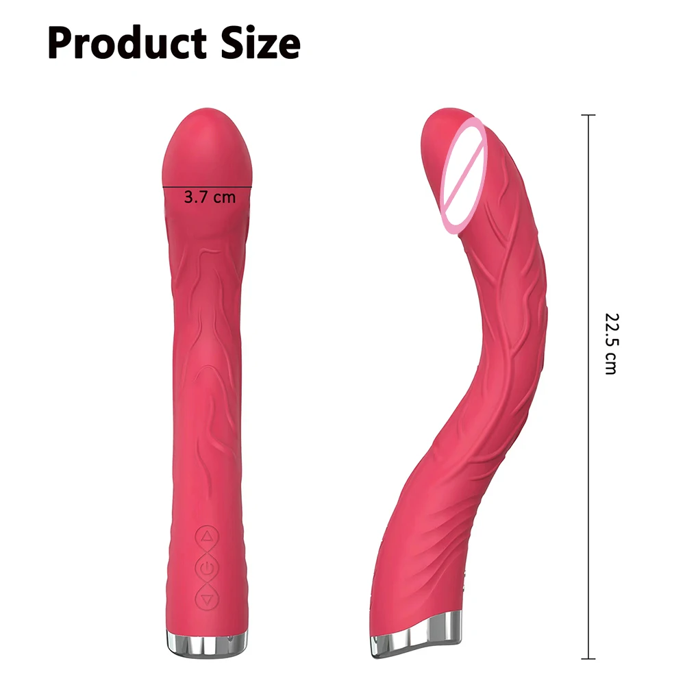 Lengthened Dildo Vibrator for Women G-Spot Vagina Clitoris Massarger Erotic Toys Soft Skin Feeling Sex Products for Adults