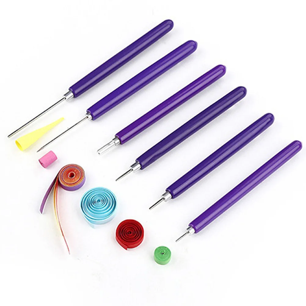 1Set Paper Slotted Craft Pen Set Rust Proof Quilling Needle for DIY Flower Making Bead Projects Creative Stationery