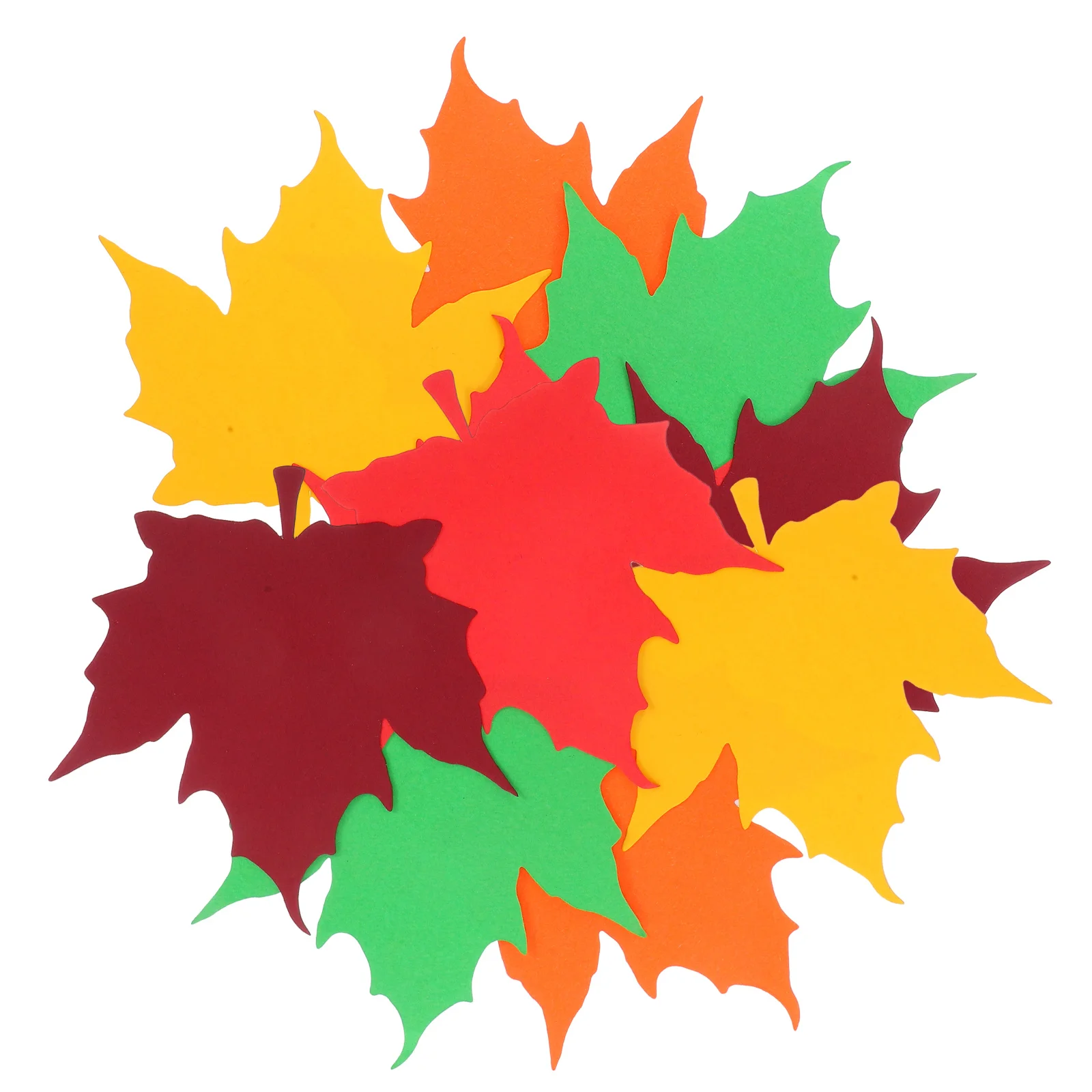 50 個のカエデの葉の切り抜き秋の葉の紙の切り抜き装飾的な壁 - Art And Craft Autumn のレビューと価格