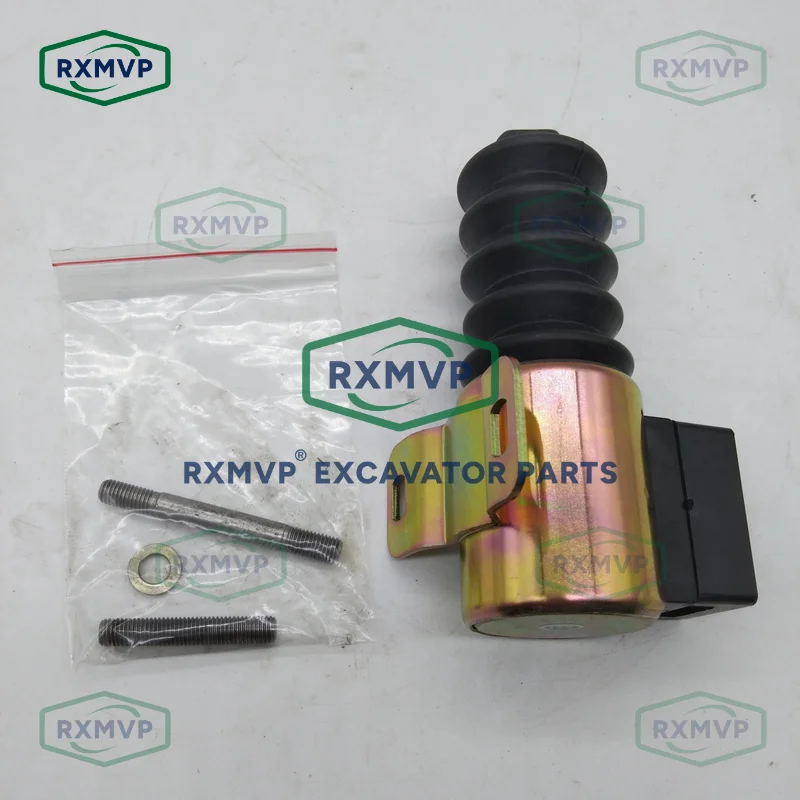 RP2307B Push Pull Stop Solenoid Valve 12V Fits Excavator Diesel Engine