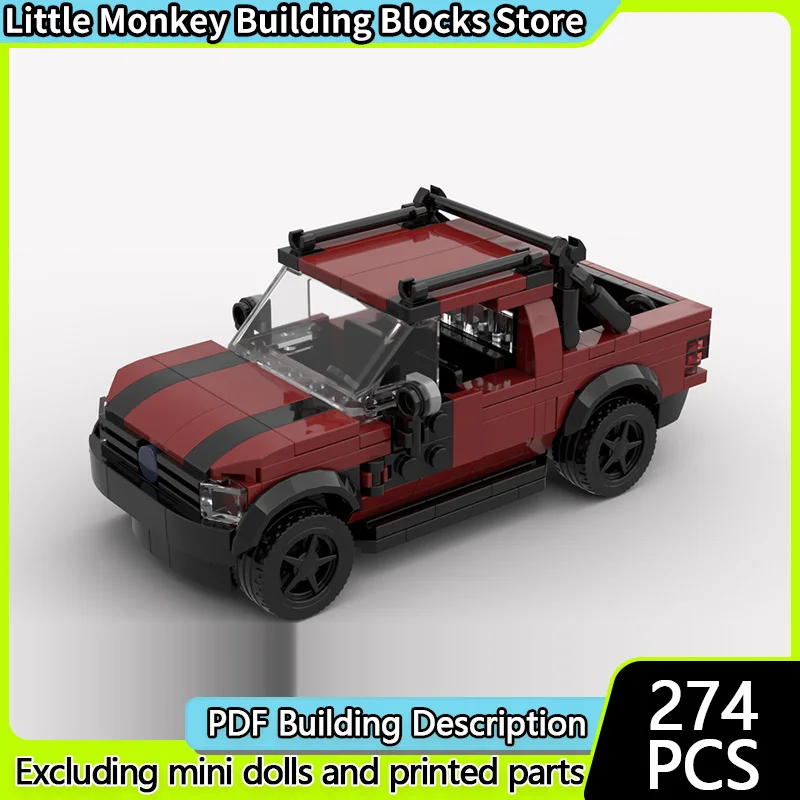 

Speed Racing Car Model MOC Building Bricks Super Cab Pickup Truck Modular Technology Children Holiday Gifts Assemble Toys Suit