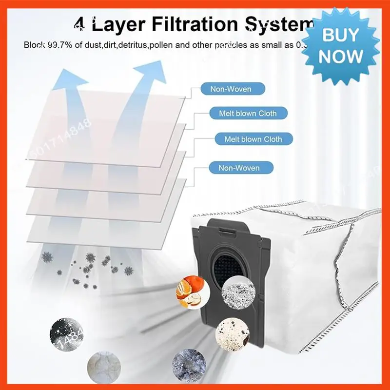 BISM 10 шт. пылесборник подходит для Fordreame X50 Ultra/S40 Enhanced Edition, запасные части для пылесоса, комплект аксессуаров