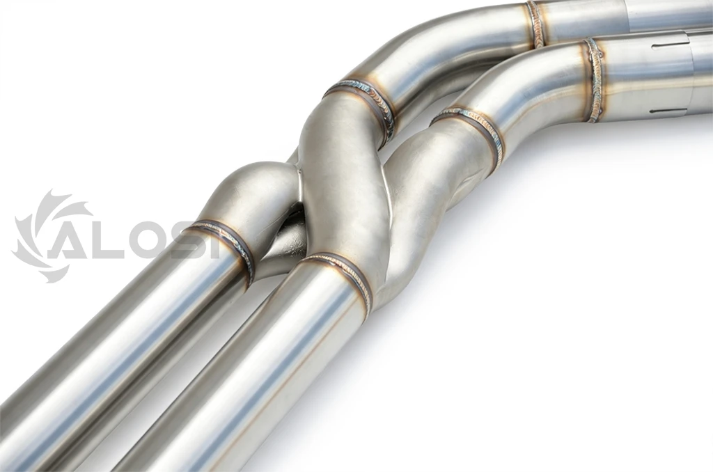 Z-shaped exhaust midsection for BMW G80 M3/ G81 M3 Touring/ G82 M4/ G87 M2 Stainless steel exhaust middle section, equipped with