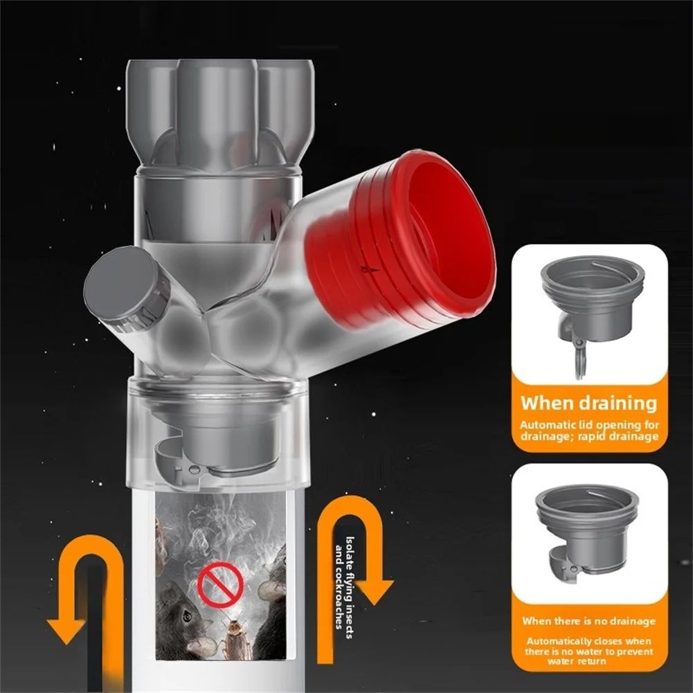 Drain Tee Adapter for For multi Purpose Use Fits 40mm 50mm 75mm Pipes ABS Material Dishwasher Washing Machine Sink Fitting