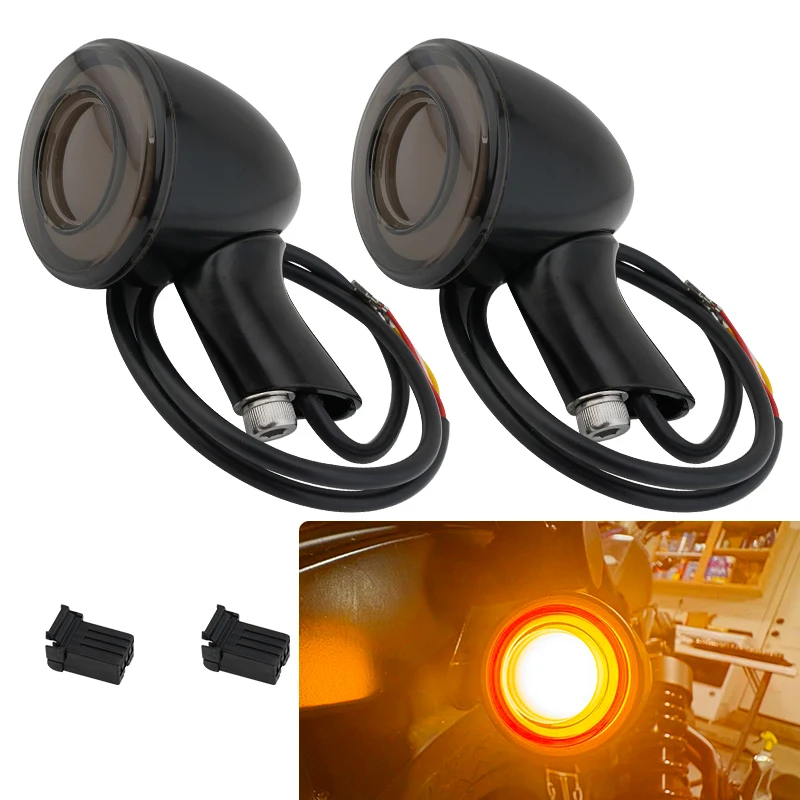 LED Motorcycle Turn Signal Brake Tail Light Blinker Indicator Lamp for Harley Sportster XL883 XL1200 72 48 1992-up