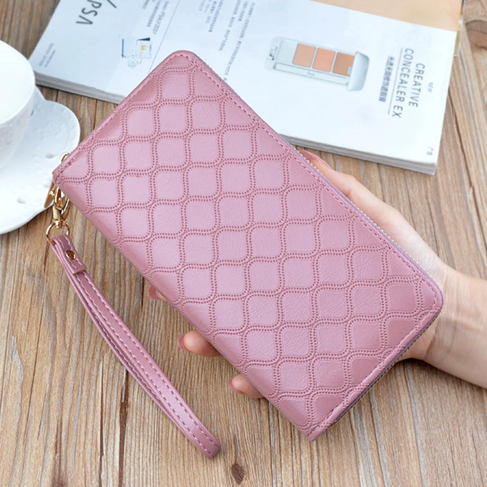 

Fashion Diamond Check Pattern Money Clip Multi-Card Design Large Capacity Design Suitable For Daily Life