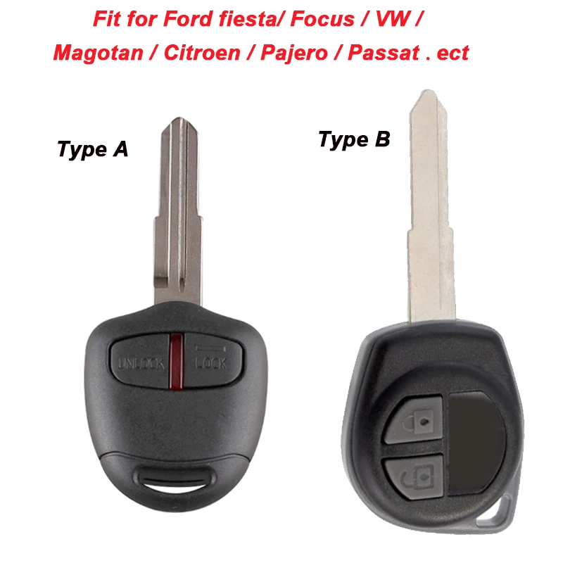 กุญแจอัจฉริยะมี2/3ปุ่มสำหรับ Ford fiesta/focus /vw/ magotan/citroen/pajero/passat 433/434MHz flip กุญแจรีโมท