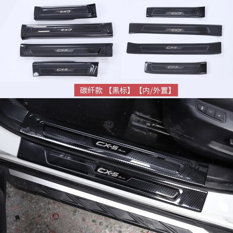 For Mazda CX-5 2017-2018 2019 2020 2021 2022 2023 2024 Door Sill Scuff Plate Welcome pedal  Car Accessories