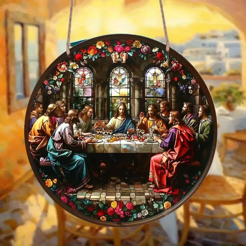1 Piece of Metal Hanging Decoration for Dinner, Religious Christian Theme, No Electricity or Batteries Required, Suitable for Easter and Passover