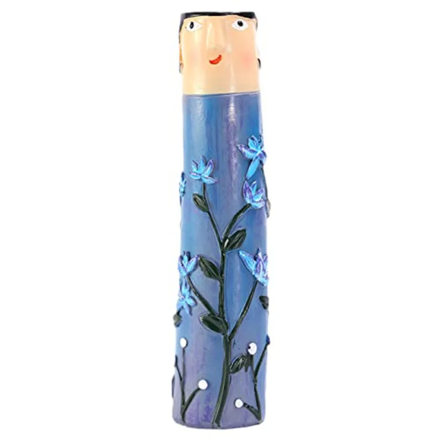 Spring Bud Vases, Bohemian Family Face Vase Boho Cute Home Decor, Character Vase Flower Plant Holder Bathroom Shelf Decor for H