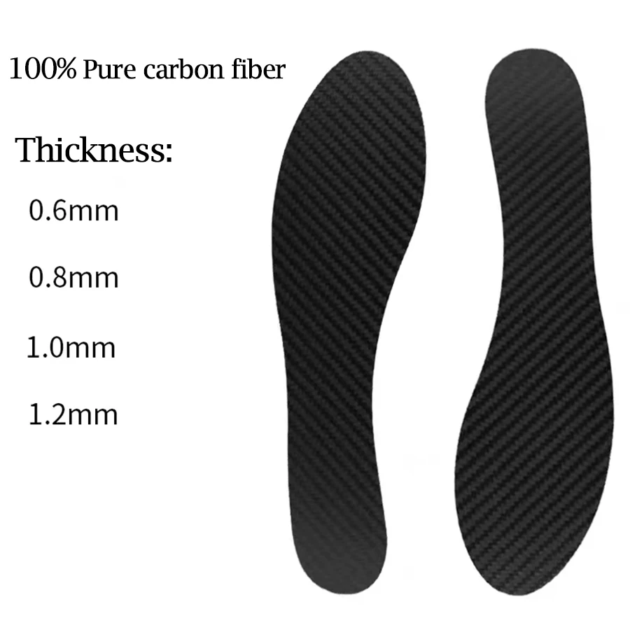 New 0.8mm1.0mm1.2mm Thickness Carbon Fiber Insole Sports Insole Male Shoe-pad Female Orthotic Shoe Sneaker Insoles