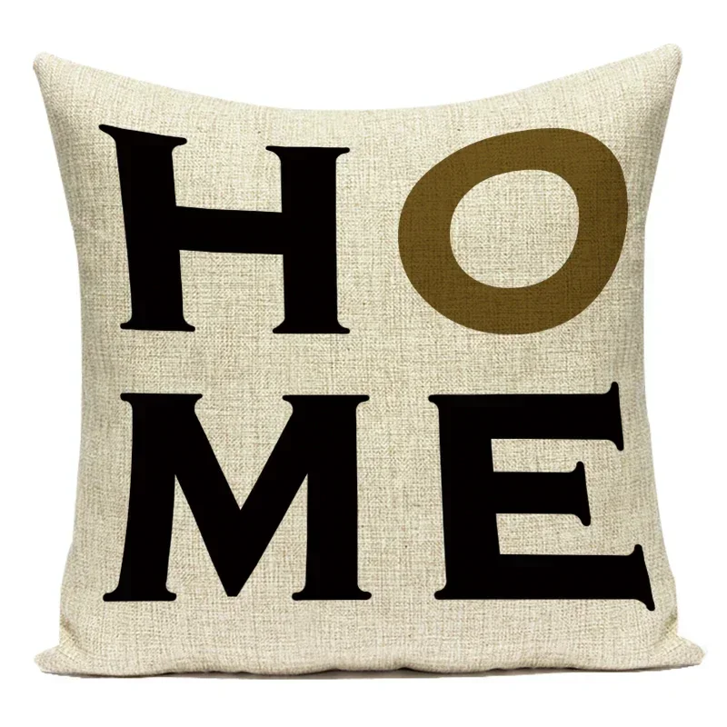 Polyester Geometric Letter Cushion Cover Throw Pillow Case Home Decor Sofa Throw Pillow Cover Car Chair Bed Pillow Case