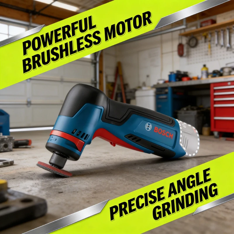 Bosch GWG 12V-50 S Electric Grinder Cordless Polisher Brushless Right Angle Sander Home Use Mini Grinding Machine
