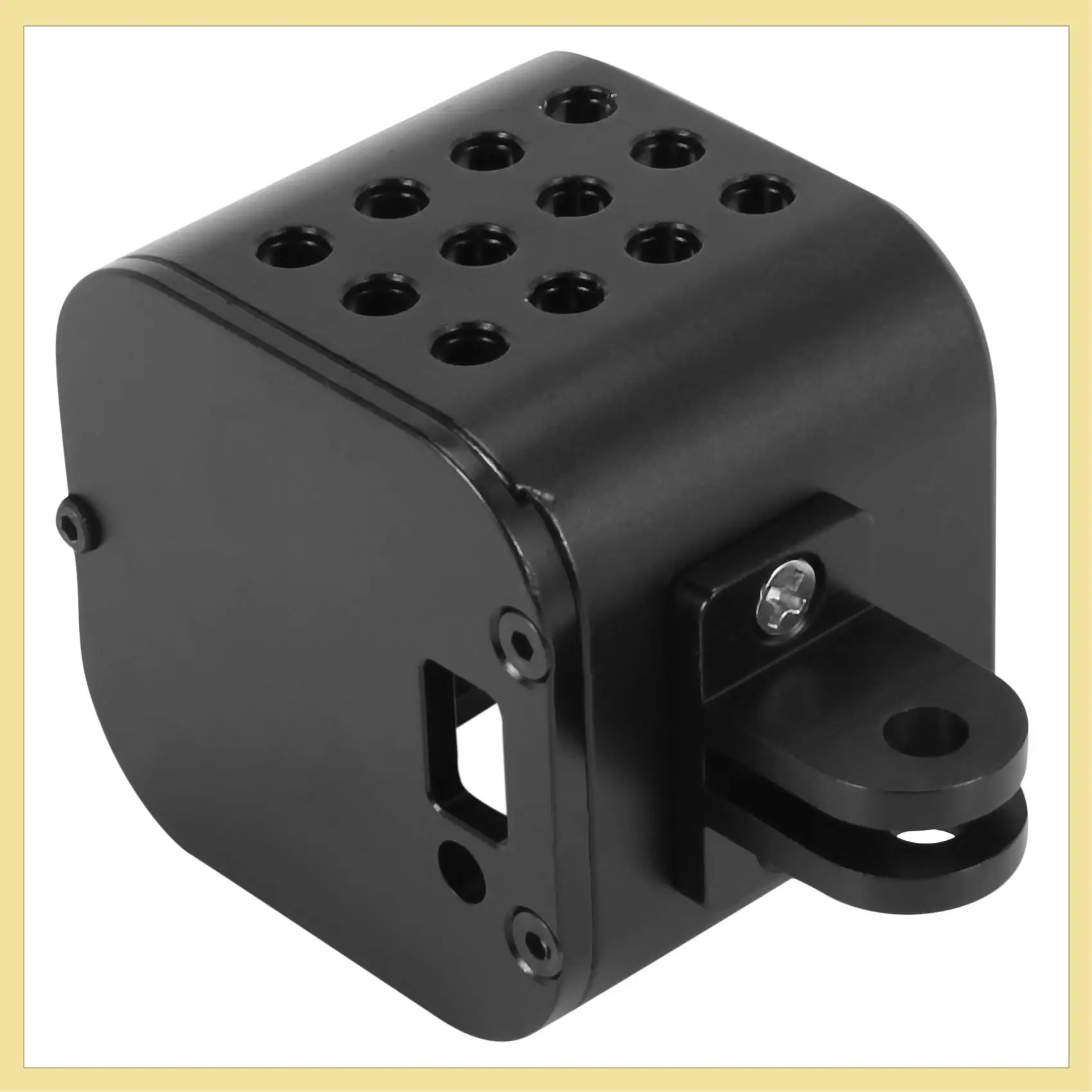 TTKK-2X carcasa de aleación de aluminio marco de cubierta para Gopro Hero 4/5 Session Go Pro accesorios de Cámara de Acción deportiva negro