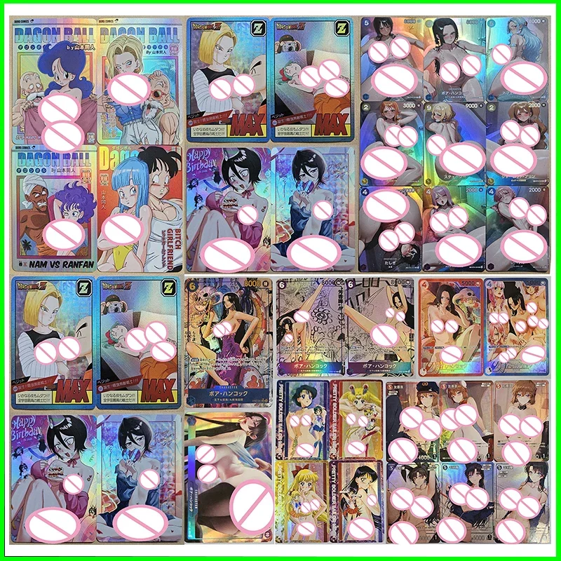 

Dragon Ball One Piece Коллекционные карты Игры для мальчиков Игрушки Настольная игра Подарок на день рождения DIY Аниме Мяч Нами Премиум Блестящие карты 40 шт.