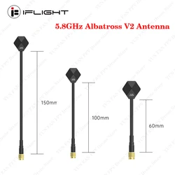 IFlight Albatross V2 SMA 5.8GHz 2.4dBi anten LHCP RP SMA / RHCP SMA 60MM/100MM/150MM FPV yarış Drone bölüm için