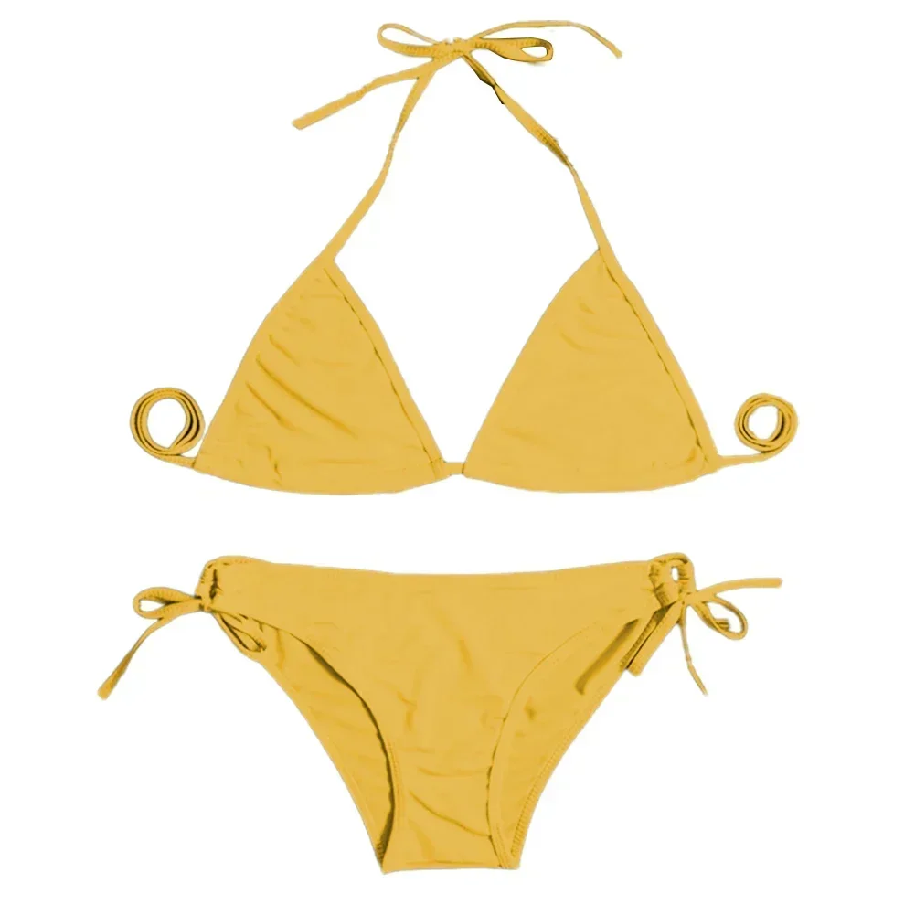 Women Thong Bikini Set Sexy Swimsuit Bandage Style Brazilian Swimwear Summer Female Soft Briefs Sexy Bra Erotic Lingerie