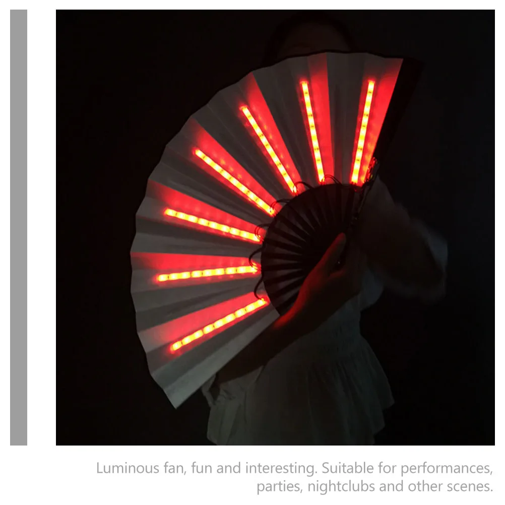 

Luminous Fans LED H held Folding Dance Performance Party Wedding Guest Japanese Fans Decorative Festive Event Stage Lighting